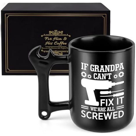 Cadeau pour papa, grand-père, tasse à café 350 ml, tasse amusante pour papa, cadeau d'anniversaire de la part de sa fille, fils, cadeau de fête des pères pour Noël et anniversaire de mariage (1/5)