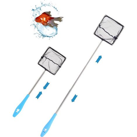 Red telescópica de acero inoxidable para pesca - Acuario - Camarones - Peces pequeños (1/5)