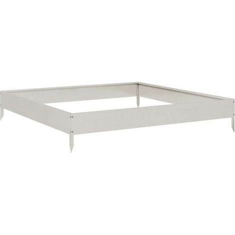 Jardinière surélevée en acier inoxydable 100 x 100 x 18,5 cm (1/5)