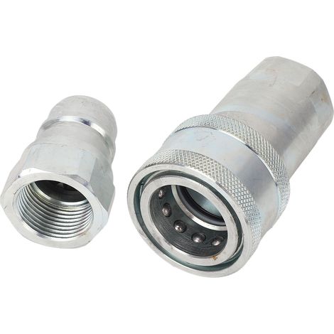 Raccord rapide hydraulique 1 pouce NPT en acier trempé 4000 PSI 24 GPM, raccord hydraulique à connexion rapide conforme à la norme ISO 5675 (1/5)