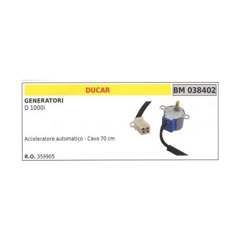 Acelerador de cable DUCAR de 70 cm para generador D 1000i