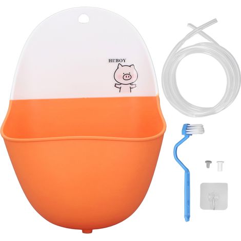 Pipiette suspendue en silicone pour garçons, entraînement à la propreté avec motif cochon, urinoir mural pour tout-petits (1/5)