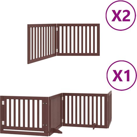 Maison Exclusive - Cancello Cani Porta Pieghevole Marrone 8 Pannelli 640cm Pioppo