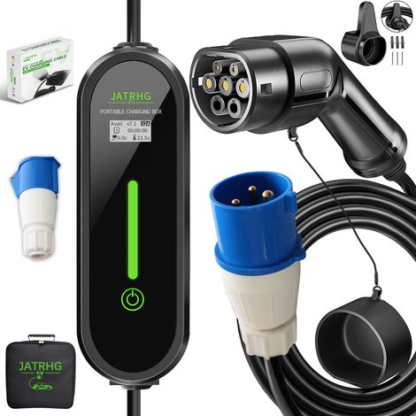 JATRHG EV-Ladegerät 8M 7,2KW-1,5KW 32A16A13A10A8A Typ 2 Tragbare Elektroauto-Ladestation Umschaltbarer Strom Hybridauto Einphasiges Schnellladegerät (1/5)