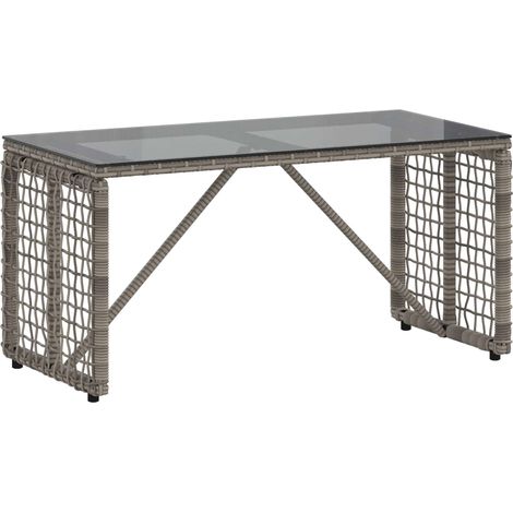 Mesa de exterior Gris y Negro 80 x 40 x 40 cm vidaXL