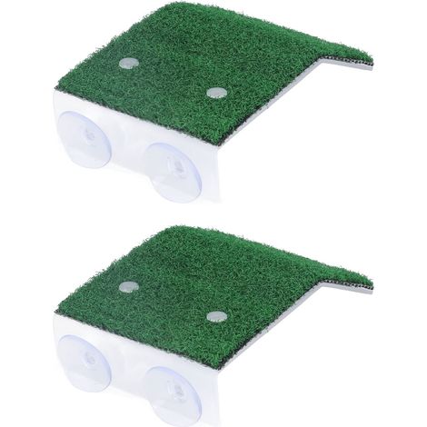 2 Pcs Totue Basting Platfom, Totue epos Basking Platfom Totue Echelle D'Escalade, Totue Escalade Teasse avec Ventouse Totue en Plastique Habite Plate-Fome pou Fish Tank Aquaium (1/4)
