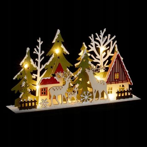 Feeric-lights Holzlichtdekoration mehrfarbig Weihnachten