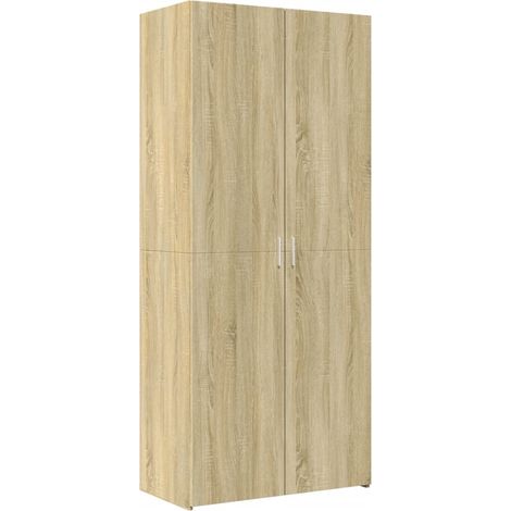 Aparador cómoda cómoda armario mueble organizador cocina salón salón alto Sonoma 80 x 42,5 x 185 cm madera contrachapada marrón 020034209