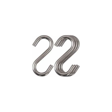 Confezione da 4 robusti ganci a S in acciaio inox 304, 7,6 cm, ganci a S per amache, ganci multiuso di livello industriale - Crezuo