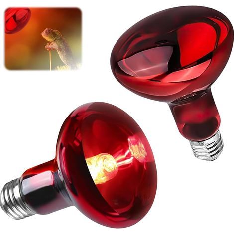 Infrared UVA Heat Bulbs, E27 Base, 100W, for Reptiles, Amphibians, and Terrariums (1/5)