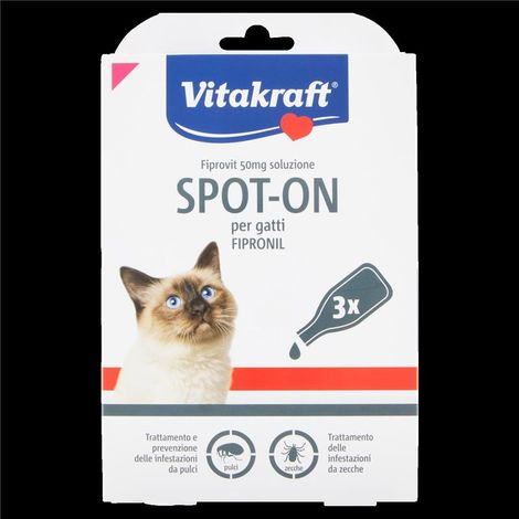 FIPROVIT 50 MG SOLUZIONE SPOT-ON PER GATTI FIPRONIL 3 DOSI X 0.50 ML