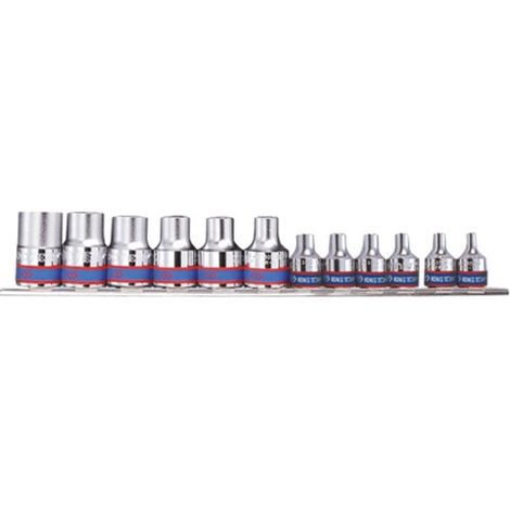 KING TONY - Jeu de 12 douilles 3/8" et 1/2" Torx E4 à E20 (1/3)