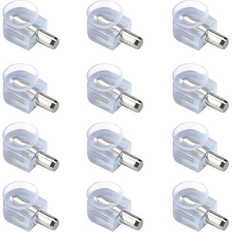 [JAMAIS UTILISÉ] Lot de 20 supports muraux à ventouse transparents pour étagères en verre et en bois (1/4)