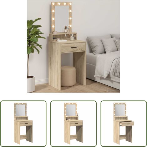 Holzschminktisch - Schminktisch Sonoma-Eiche 50 x 41 x 135 cm Holzwerkstoff (1/5)