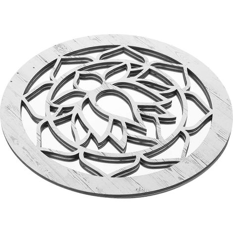Miroir mural en bois pour décoration rustique grand miroir décoratif autocollant blanc (1/5)