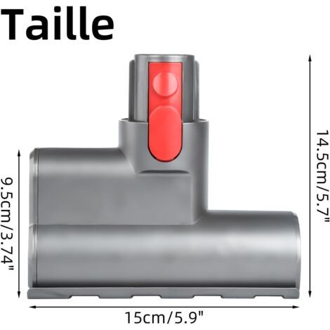 Mini buse turbine Accessoire pour aspirateur Dyson V7 / V8 / V10 / V11 / V15, rouleau de brosse à dégagement rapide pour canapé, siège auto, fauteuil, élimine les acariens et les allergènes (1/4)