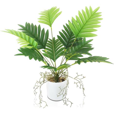 Plantes Artificielles Interieur Exterieur, Vert Plante Artificielle Plastique Fausse Plante avec Pot S’Applique à Decoration Salon Chambre Bureau Cuisine (1/5)