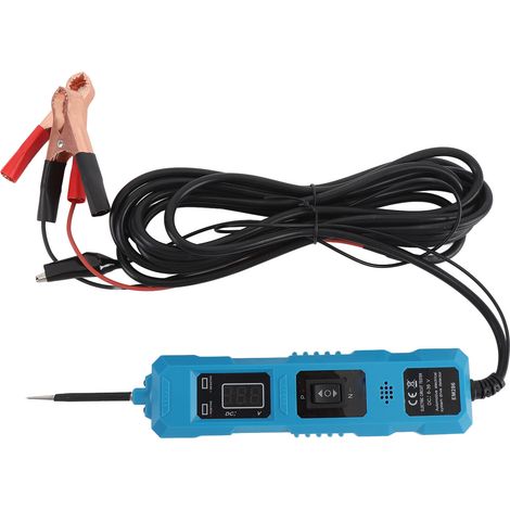 Ortviai Testeur Électrique Automobile DC 6-36 V Multifonctionnel Haute Sensibilité avec Pinces – Bleu