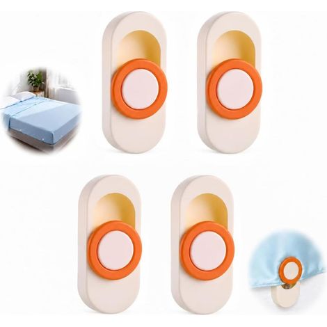 Bloc Drap Housse Angle, Serrure Drap, 4 pcs Maintien Draps Housse sans Aiguille avec Ressort Métal économique (1/5)