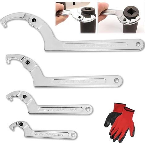 4pcs Adjustable Hook Wrench C Hook Wrench Wrench for Machines (1/5)