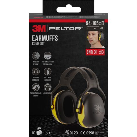 Casque anti-bruit confortable 3M™ PELTOR™ X2A, SNR 31 dB