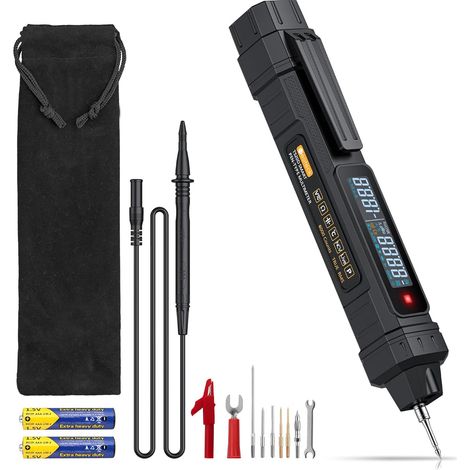 3-en-1 Multimètre Numérique Stylo Testeur de Tension avec NCV et Séquence de Phase 6000 Comptes TRMS Auto AC/DC Voltage Résistance Capacité Fréquence Portable pour Électricien et Maison (1/5)