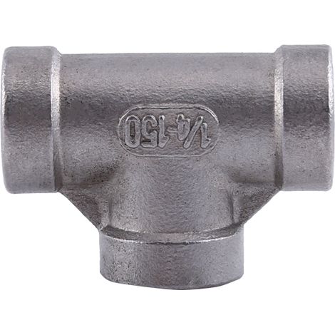 Raccord en T neuf à 3 voies, filetage femelle, acier inoxydable SS 304 (1/4" 37 mm) (1/5)