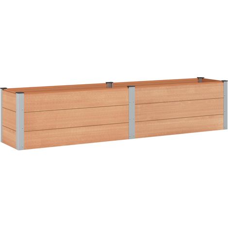 vidaXL Garden Raised Bed Brown 250 x 50 x 54 cm