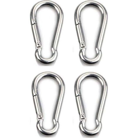 4pcs Heavy Duty Carabiner for Sports Dogs, Locking Hammocks, Swings, 304 Stainless Steel (1/5)