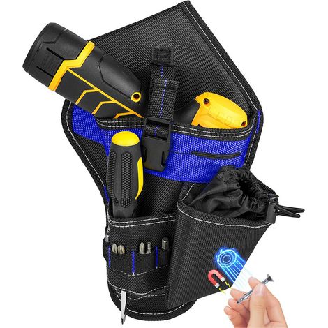 Bohrmaschinenkoffer, robuste, stoßfeste Werkzeuggürteltasche, Bohrmaschinenhalter, Bohrmaschinentasche, kompatibel mit den meisten Bohrmaschinen