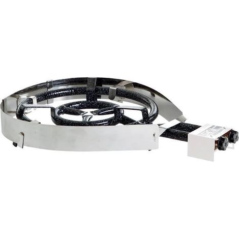 Protección contra el calor y el viento de acero inoxidable Paella World para quemadores de gas circulares de Ø 30-50 cm (1/2)