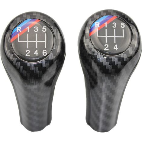 Schaltknauf, geeignet für BMW-Tuning, Schaltknauf mit Carbonfaser-Textur, Schalthebel für Schaltgetriebe, 5-Gang-Schaltung mit Carbonfaser-Textur (1/4)