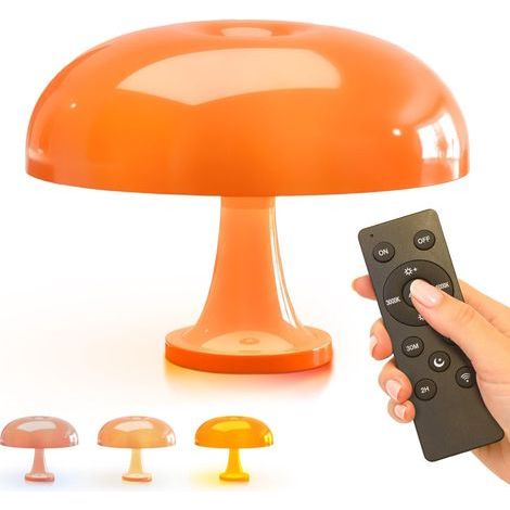 kabellose LED-Tischleuchte, Vintage-Pilzdesign, USB-Akku wiederaufladbar, 3 Farben, Touch-Dimmer, Wohn- und Schlafzimmer (1/5)