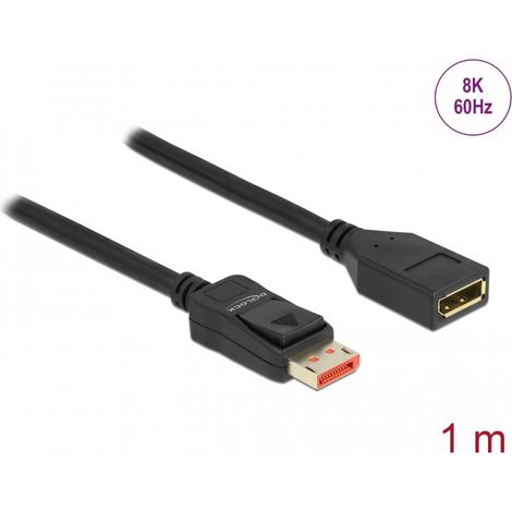 Delock Alargador DisplayPort 8K 60 Hz 1 m