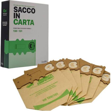RICAMBIO FOLLETTO SACCO IN CARTA K130/1 PZ.6