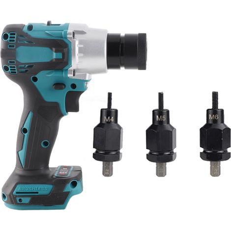 [JAMAIS UTILISÉ]Riveteuse électrique avec poignée antidérapante, machine à riveter électrique sans balais avec lumière LED (1/5)