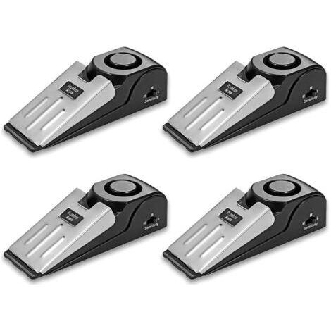 Pair - Alarme antivol portable, idéale pour la maison, l'appartement, l'hôtel et les voyages. (4 unité) (1/5)