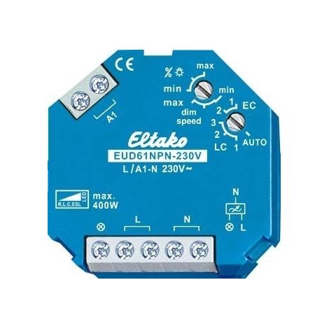 Eltako EUD61NPN 230V regulador universal azul compacto