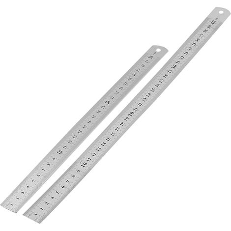 Règles professionnelles à double échelle en acier inoxydable pour le (1/5)