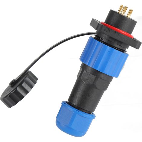 Connecteur d'alimentation industriel étanche IP68, prise aviation carrée SP165 (250V 5A) (1/5)