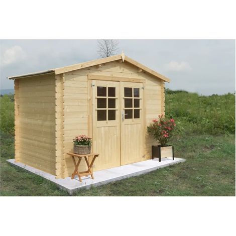 Casetta in Legno 3x3 28 mm da Giardino Rimessa per Attrezzi Blockhouse (1/5)