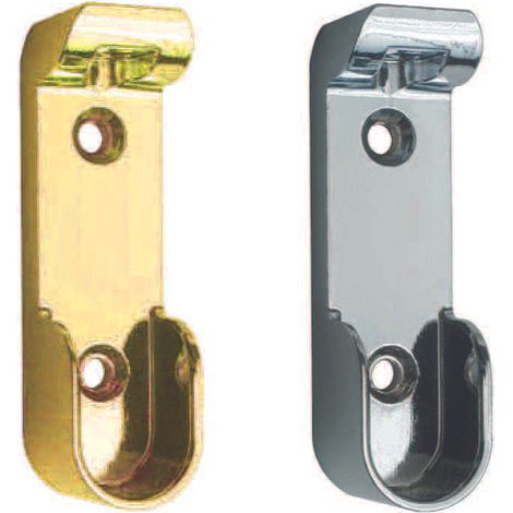 Reggitubo laterale ovale per armadio - Specifiche: in zama nichelata - 25 pz - Colore: Ottone Nichelato