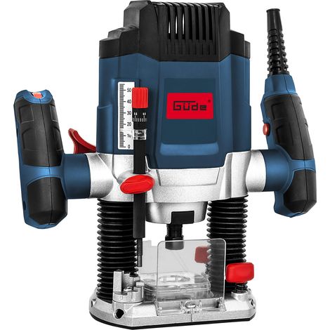 Güde – Fraiseuse OF 1200 E – Défonceuse 1200W – Vitesse 11000-30000 tr/min – Pince Ø 6-8 mm – Profondeur réglable 55 mm (1/10)