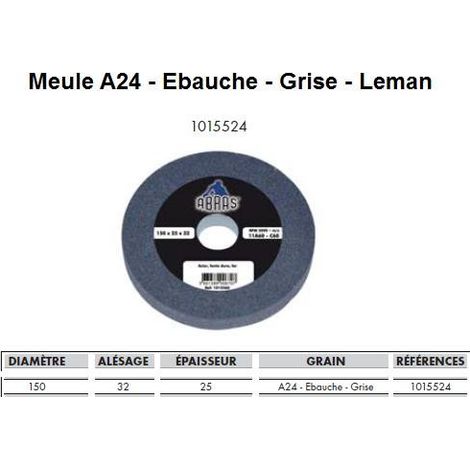Leman - Meule vitrifiée corindon grise 150X25X32 Ebauche Grain 24 - 15502