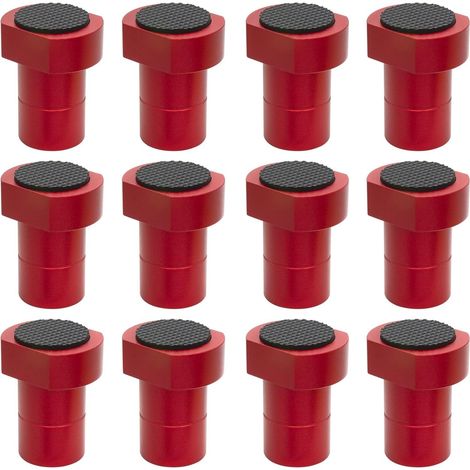 Sollbry 12 Pièces Bench Dogs 19mm, Serrage de Table à Bois 19mm en Alliage d’Aluminium pour le Travail du Bois,le rabotage, le fraisage(Rouge) (1/5)