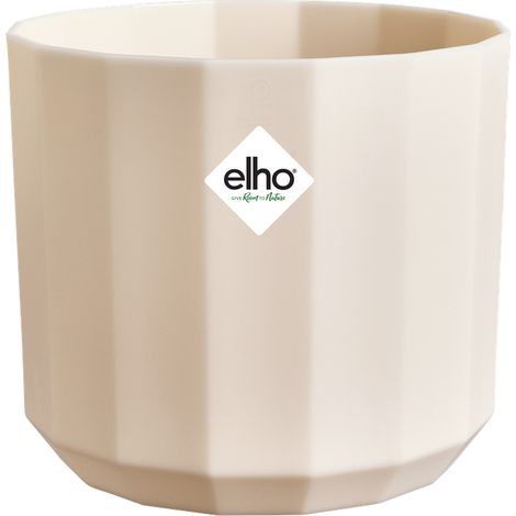 Elho Facet Rond 19 - Rose - L 19 x B 18.6 x H 17 cm - intérieur - 100% recyclé (1/3)