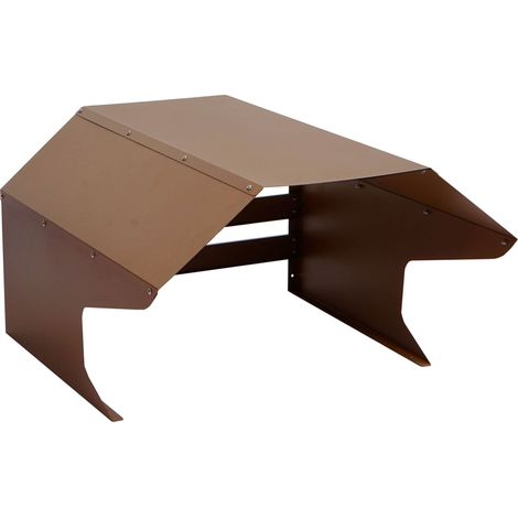 Abri de jardin pour robot tondeuse extérieur 40 x 59 x 69 cm protection intempéries design moderne en métal marron 040010376 (1/5)