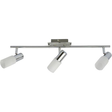 Spot sistema di metropolitana leggera Logan vetro metallo cromato / cromo satinato colori B: 60cm H: 8cm (1/4)