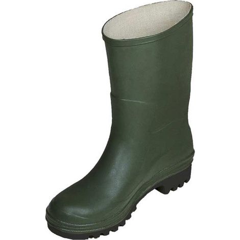 STIVALE TRONCHETTO IN PVC CON CARRARMATO VERDE TG 46