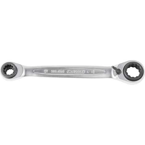 KS Tools - Clé polygonale à cliquet réversible 4 en 1 GEARplus , 10x13 - 17x19mm - 503.4565 (1/2)